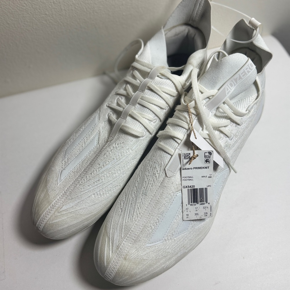 Adidas adizero PRIMEKNIT White Football Shoes Size 18